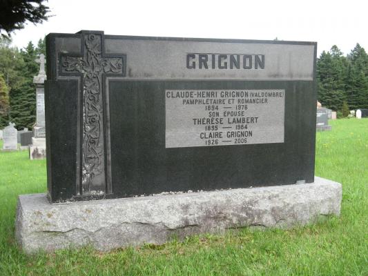 Tombe de Claude-Henri Grignon ( Sainte-Adèle )