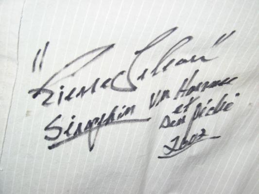 Signature Pierre Lebeau, ( ENCAN CINÉMATHÈQUE QUÉBÉCOISE )