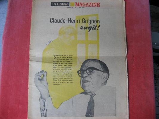 Magazine La Patrie août 1962