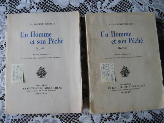 Un homme et son péché 1935  /  Éditions du Vieux Chêne