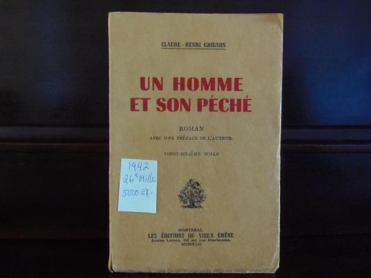 Un homme et son péché 1942 / Éditions du Vieux Chêne